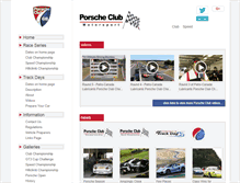 Tablet Screenshot of porscheclubmotorsport.co.uk